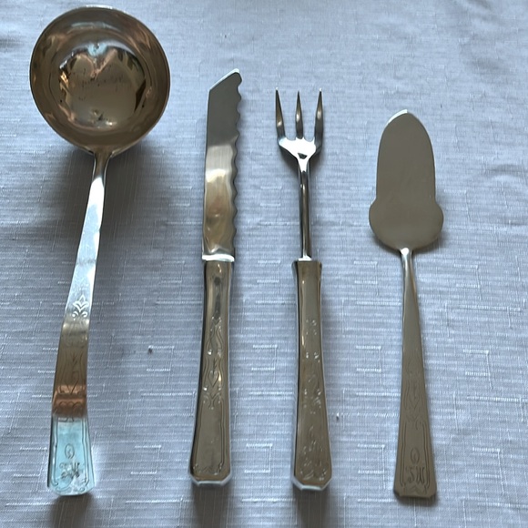 Vintage 1920’s Silver Plate 950 Marked Hostess Serving Set - Picture 2 of 13